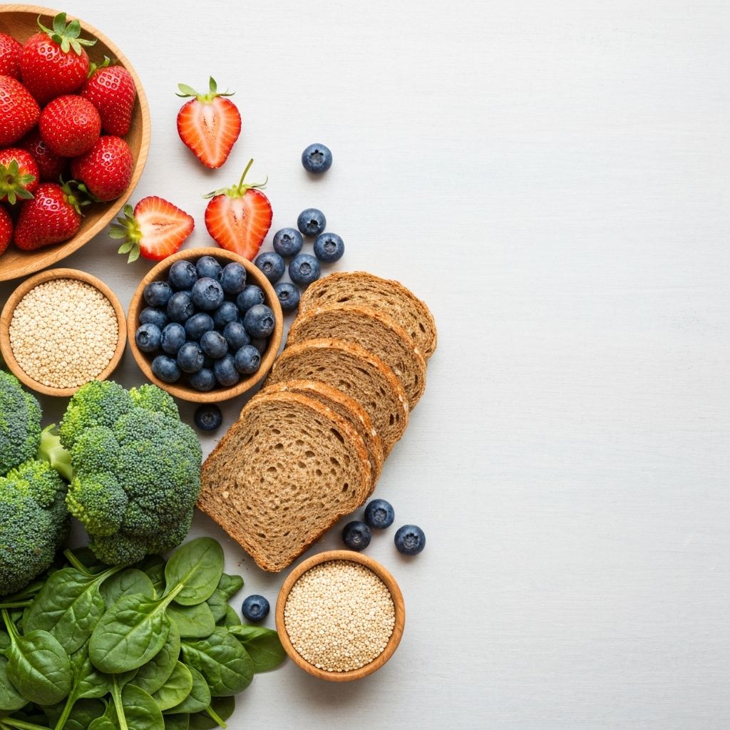 Variety of vitamin-rich foods and supplements